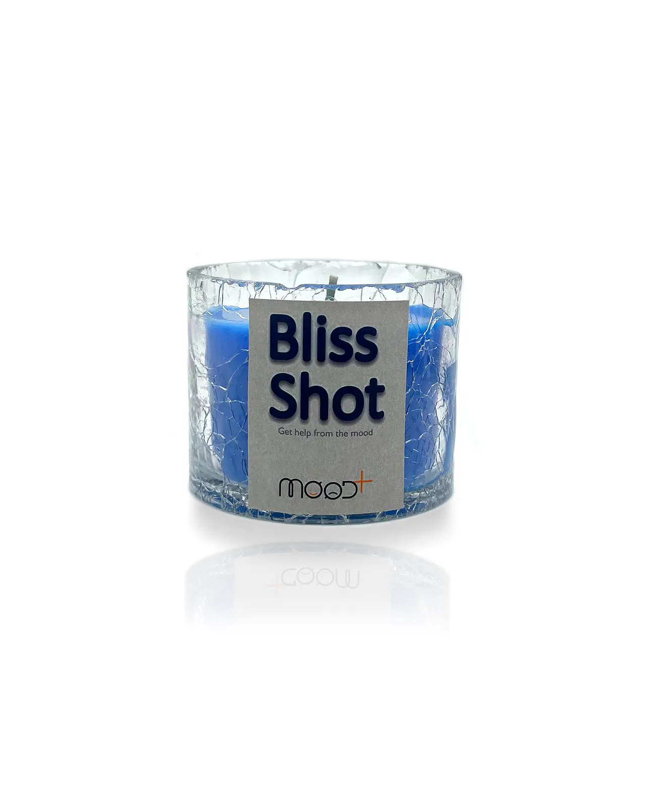 شمع شیشه‌ای Mood مدل Bliss Shot آبی