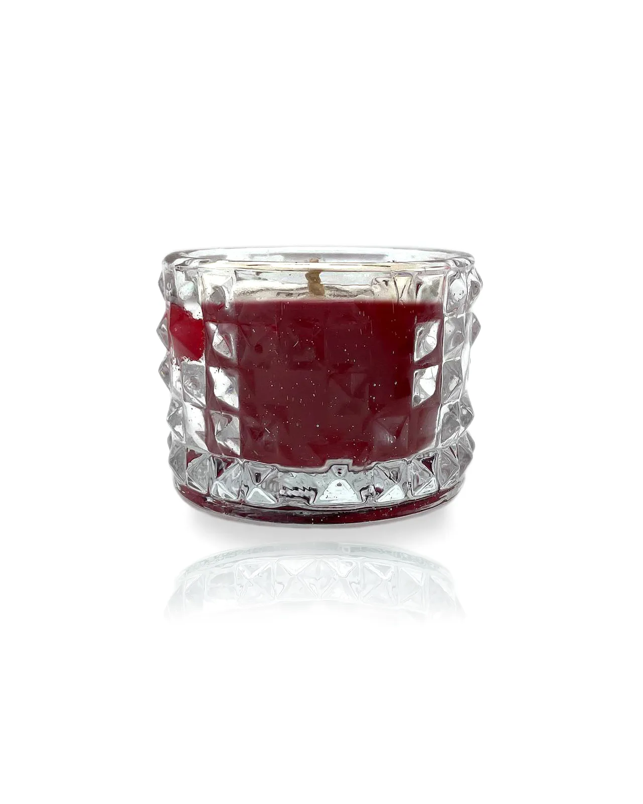 شمع شیشه‌ای Mood مدل Vibe Shot قرمز