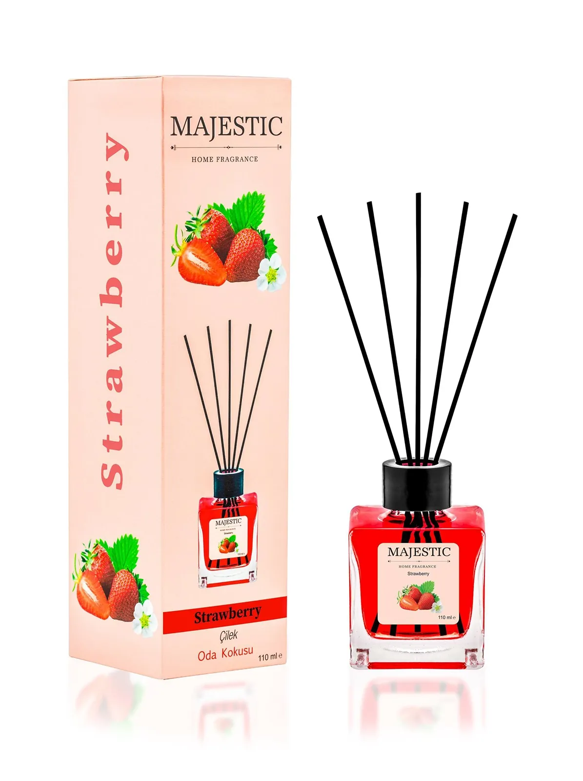 عطر مجستیک با قلم اسپری عطر توت فرنگی حجم 110 میلی لیتر