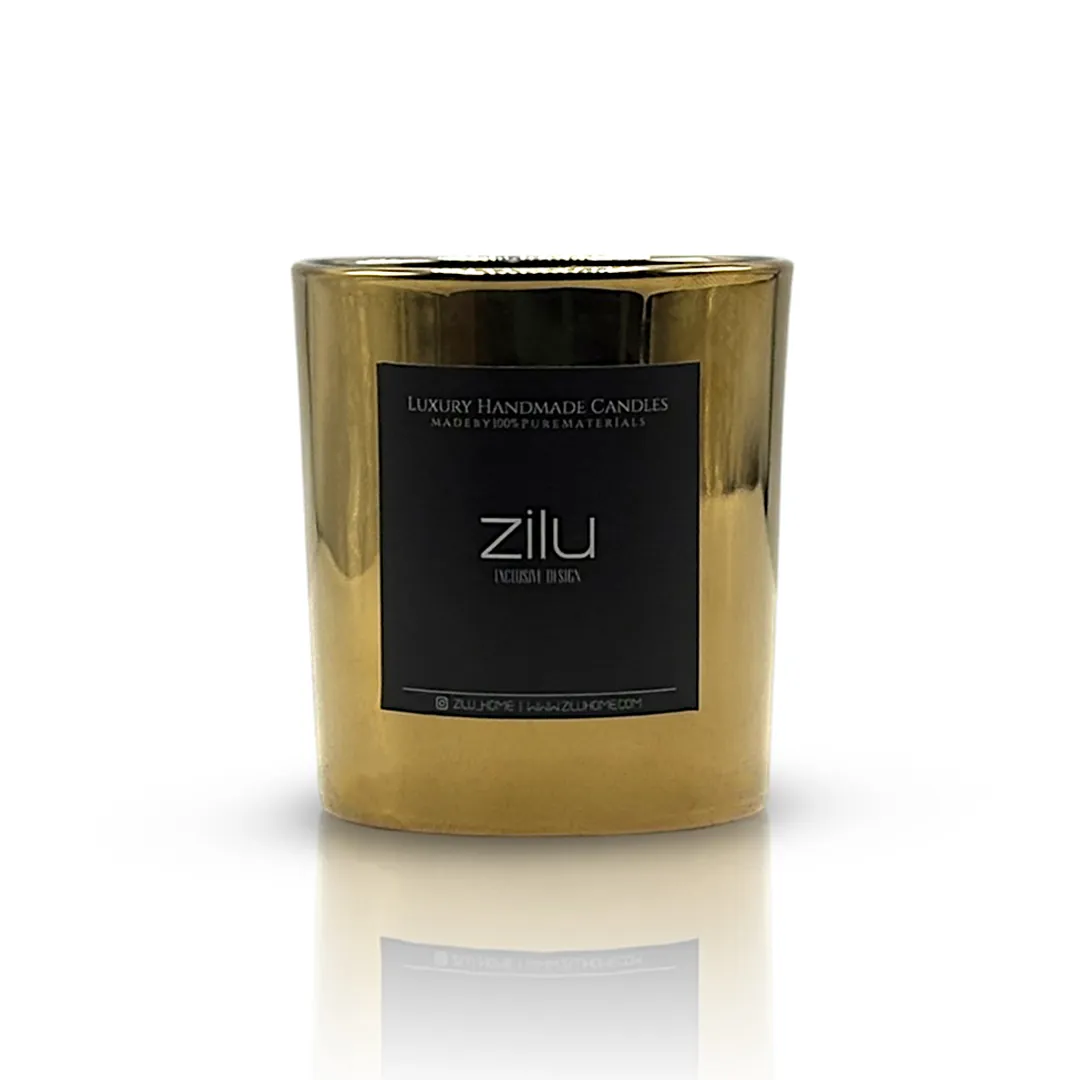 شمع معطر کروم طلایی - رایحه ادکلنی و طراحی لوکس