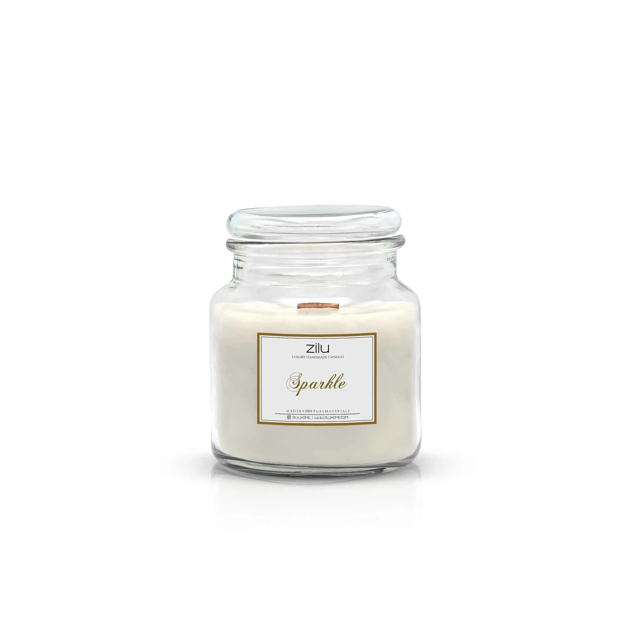 شمع معطر شیشه‌ای مدل اسپارکل متوسط