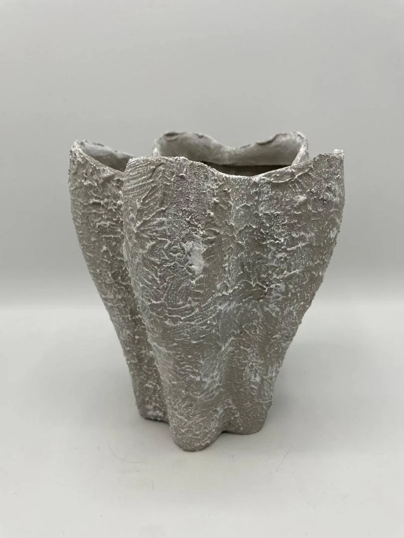 گلدان 5 پر کوچک خاکستری روشن  ML